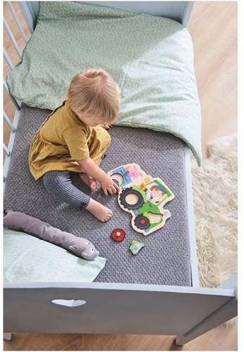 Haba Holz Greifpuzzle lustige Traktorfahrt Tiere 6 Teile-3