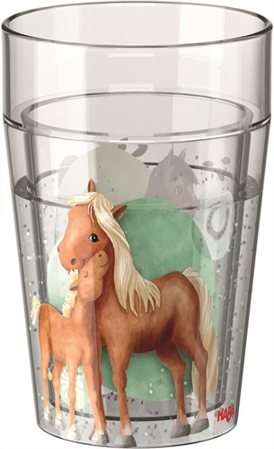 HABA-Glitzerbecher-Pferde