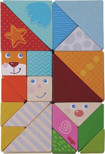 Haba buntes Tangram Legespiel Holzpuzzle 21-teilig für Kinder