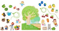 Haba Fädelspiel Obstgarten pädagogisches Holzspielzeug buntes Spiel-3