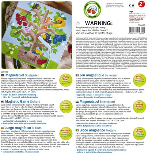 HABA 306083 - Magnetspiel Obstgarten, Motorikspiel ab 2 Jahren-3