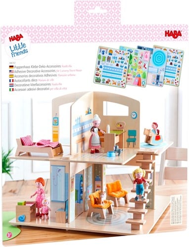 HABA Little Friends - Dekoratives Klebezubehör City Villa