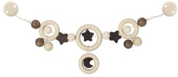 Heimess Kinderwagenkette Holz Mond und Sterne mit Clips 40 cm