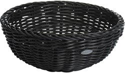Saleen Korb-Schale, Gastrotauglich, Rund, Durchmesser: 23 cm, Kunststofffaser, Schwarz, 02010319101