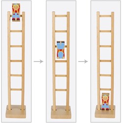 Goki Holz Kletterclown Spielzeug - bunte Leiter Akrobat Clown