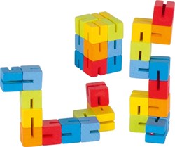 Goki Holzpuzzle Würfel - Lernspielzeug für Kinder