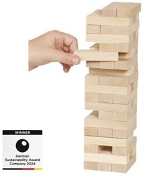 Goki Holz Geschicklichkeitsspiel Wolkenkratzer - Turmspiel Jenga