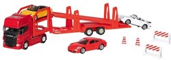 Goki Spielzeug Super Truck Autotransporter Scania V8 1:60-64 mehrfarbig