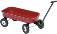 Goki Bollerwagen Metall rot für Kinder und Erwachsene