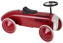 Goki Rutscherfahrzeug - rot Kinderfahrzeug mit Gummireifen