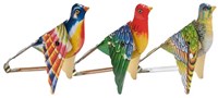 Goki Spielzeug Singvogel bunt mit mechanischem Klang und Flügeln
