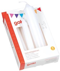 Goki Geburtstagskerzen weiß - Set mit 11 Kerzen für Geburtstagszug