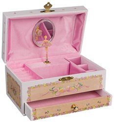 Goki Spieluhr Ballerina - Schmuckkästchen mit Ballerina und Schublade