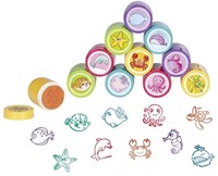 Goki Stempelset Meerestiere - kreatives Spielzeug für Kinder