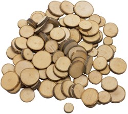 Goki Holz Bastelmaterial Astscheiben - 100 Stück Kreatives Spielzeug
