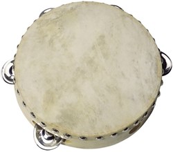 Goki Tamburin Musikinstrument mit 5 Schellen für Kinder