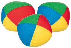 Goki Jonglierbälle Set mit Perlenfüllung - buntes Spielzeug
