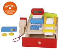 Goki Holz-Kasse mit echtem Taschenrechner Spielzeugladen
