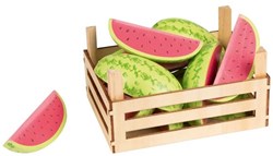 Goki Holzspielzeug Obstkiste - Melonen - Marktstand Zubehör