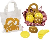 Goki Holz Frühstückskorb Picknickset Spielzeug Essen und Trinken