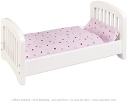 Goki Puppenbett Holz Spielbett für Babypuppen - rosa weiß