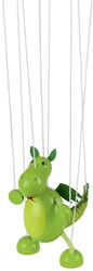 Goki Marionette Dinosaurier - Holzspielzeug grün 16cm
