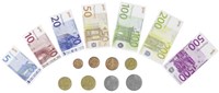 Goki Spielgeld Euro Scheine und Münzen Spielset 116-teilig