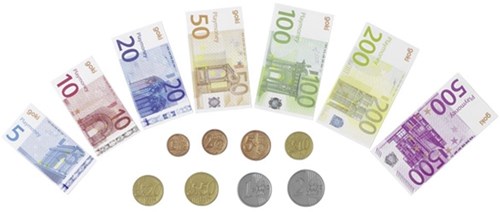Goki Spielgeld Euro Scheine und Münzen Spielset 116-teilig