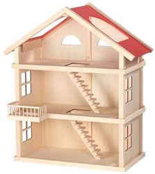 Goki Puppenhaus Holz 3 Etagenhaus XL Villa Spielhaus