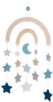 Goki Holz Baby Mobile Sternenhimmel Himmelblau mehrfarbig