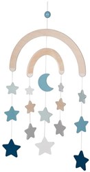 Goki Holz Baby Mobile Sternenhimmel Himmelblau mehrfarbig