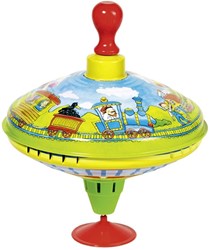 Goki Kreisel mit Holzgriff Zug Brummkreisel Spielzeug