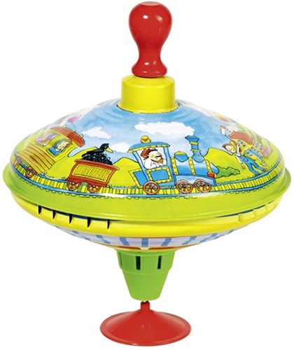 Goki Kreisel mit Holzgriff Zug Brummkreisel Spielzeug