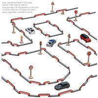 Goki FlexiRoads Spielset Straßenbau - flexibles Straßensystem Spielzeug