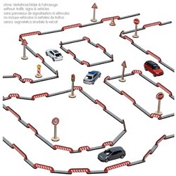 Goki FlexiRoads Spielset Straßenbau - flexibles Straßensystem Spielzeug