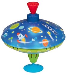 Goki Brummkreisel Weltall LED Licht - Metall Spielzeug Kreisel