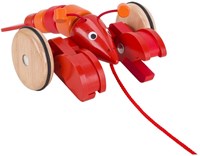 Goki Holz Nachziehtier Hummer - buntes Lernspielzeug für Kleinkinder
