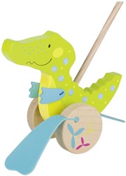 Goki Holz Schiebetier Krokodil Susibelle - Lernspielzeug für Kinder
