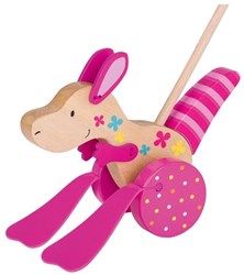 Goki Holz Schiebefigur Känguru rosa pädagogisches Spielzeug