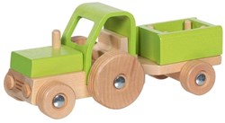 Goki Holztraktor mit Anhänger Spielzeugfahrzeug für Kinder