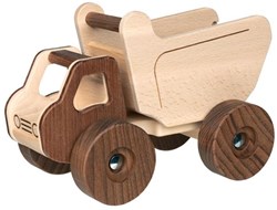Goki Holz-Kipper Baufahrzeug - Spielzeug LKW für Kinder