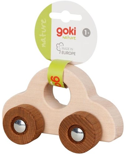 Goki Holzfahrzeuge - Handauto nature Spielzeugauto-2