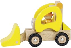 Goki Holz-Bulldozer - Spielzeugfahrzeug für Kinder - Baufahrzeug