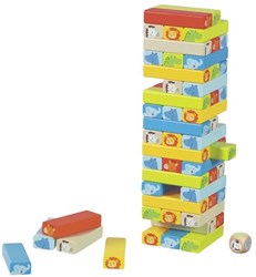 Goki Gleichgewichtsspiel - Tiere Holzspielzeug Balancespiel