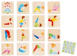 Goki Holz Memoryspiel Gymnastik - Lernspielzeug 32-teilig