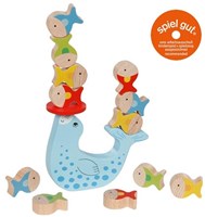 Goki Holz-Balancespiel Seehunde - Geschicklichkeitsspiel für Kinder