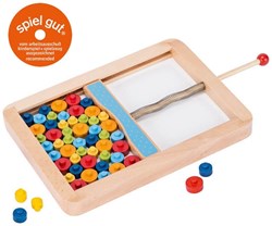 Goki Mikado Spiel mit Scheiben - Holz Geschicklichkeitsspiel für Kinder