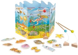Goki Holz Angelspiel Lernspielzeug Peggy Diggledey 16-teilig