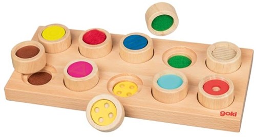 Goki Memory Holz Fühlspiel Oberflächenstruktur Lernspiel