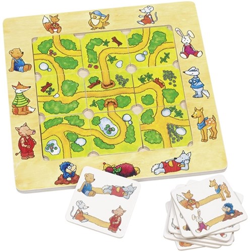 Goki Holz-Puzzlespiel für Kinder - Lernspielzeug mit Tieren
